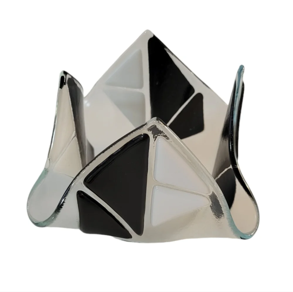 Modern Style Fused Glass Candle Holder
